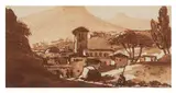 View of an Italian hill town by Victor-Jean Nicolle, ink and washUnframed, sold Jul 2026