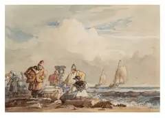 Sorting the catch pencil and watercolourUnframed: 9.5 x 13.7 cm by William Henry Pyne, pencil and watercolourUnframed, sold Jul 2026