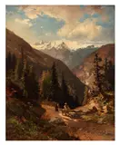 The Matterhorn and the Weisshorn by Friedrich Zimmermann, watercolor, offered Jul 2026