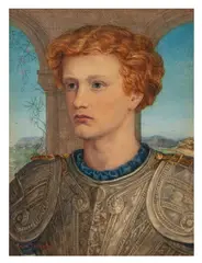 Portrait of a man in armour by Helen Thornycroft, watercolor, sold Jul 2026
