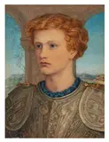 Portrait of a man in armour by Helen Thornycroft, watercolor, sold Jul 2026