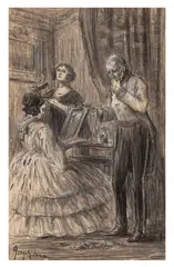 The Connoisseur (Illustration possibly intended for publication) signed 'Gergely Imre' (lower left) pen, black ink and watercolourUnframed: 22 x 14 cm by Imre Gergely, ink and watercolourUnframed, offered Jul 2026