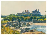 A Quiet Bay by Julian Barrow, oil on canvas, sold Jun 2026
