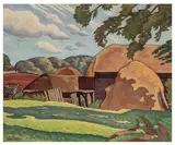 Farmyard signed 'Ethelbert White' (lower left) oil on canvasUnframed: 51 x 61 cm by Ethelbert White, oil on canvas, sold Jun 2026