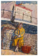 Day by the Sea by Ruskin Spear, oil on board, offered Jun 2026