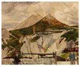 Kaolin Mines by Carel Weight C.h., oil on canvas, sold Jun 2026