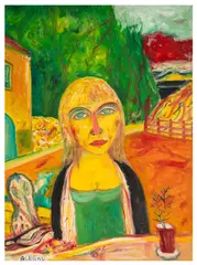 Portrait with Turquoise Eyes by John Bellany, oil on canvas, offered Jun 2026