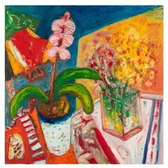 Still Life with Potted Plant by John Bellany, oil on canvas, sold Jun 2026