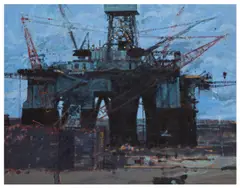 Cromarty by Gordon Ward, Oil Rig, Cromarty, Fife signed and dated 'G Ward, sold Jun 2026