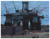 Cromarty by Gordon Ward, Oil Rig, Cromarty, Fife signed and dated 'G Ward, sold Jun 2026
