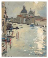 Venice by Ken Howard, oil on canvas, sold Jun 2026