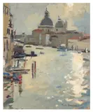 Venice signed 'Ken Howard' (lower right) oil on canvasboardUnframed: 30 x 25 cm by Ken Howard, oil on canvas, sold Jun 2026