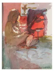 Red Kimono by Ken Howard, oil, sold Jun 2026