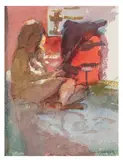 Red Kimono by Ken Howard, oil, sold Jun 2026