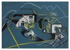 Landscape with House signed, inscribed and dated '18.6.46 by John Craxton, oil, sold Jun 2026