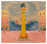 Blackcloth, Merchant of Venice oil on paper Executed circa 1926-1930Unframed: 24 x 25.5 cm by Charles Mahoney, oil on paper, sold Jun 2026