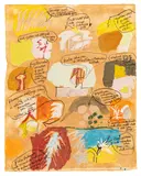 Annotated colour palette by Graham Sutherland O.M., mixed media, sold Jun 2026