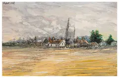 Windmill by Robert Hill, oil on canvas, sold Jun 2026