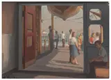 Lower Deck by Fermin Rocker, oil on board, sold Jun 2026