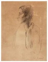 Portrait of a woman by Jacob Kramer, oil, offered Jun 2026