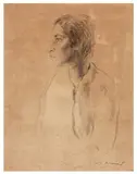 Portrait of a woman by Jacob Kramer, oil, offered Jun 2026