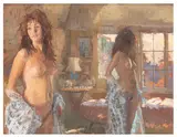 Reflection Afternoon by Peter Kuhfeld, oil on board, sold Jun 2026