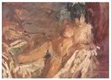 Anneri on Bed by Peter Kuhfeld, oil on canvas, offered Jun 2026