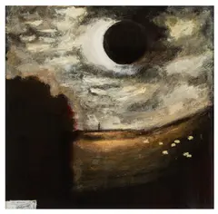 The Eclipse by John Caple, mixed media on board, sold Jun 2026