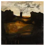 The Pollarded Tree by John Caple, mixed media on canvas, sold Jun 2026
