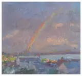Rainbow by Jacqueline Williams, oil on board, sold Jun 2026