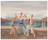 Quartet by Claude Harrison, oil on board, sold Jun 2026