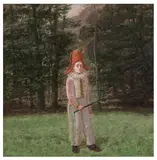 Clown in Forest by Claude Harrison, oil on board, sold Jun 2026