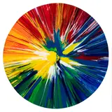 Spin painting by Damien Hirst, acrylic on paper, sold Jun 2026