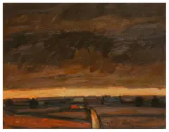 Winter Sky: West Cumbria by Michael Bennett, oil on canvas, sold Jun 2026