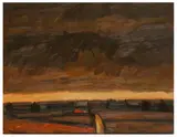 Winter Sky: West Cumbria by Michael Bennett, oil on canvas, sold Jun 2026