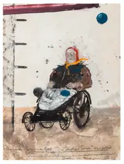 Proposed Figure for the Judas Tree - Rejected by Jock McFadyen, watercolor, offered Jun 2026