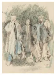 Untitled by Geoffrey Tibble, charcoal and crayonUnframed, offered Jun 2026
