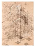 Medicine Chest and Mirror by Victor Newsome, pencil, sold Jun 2026