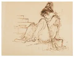 A Phoenix Too Frequent by Ronald Searle, ink on paper, sold Jun 2026
