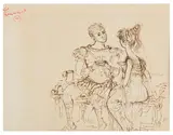 A Phoenix Too Frequent by Ronald Searle, ink on paper, sold Jun 2026