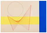 Abstract Composition on Blue and Yellow Bars by Alastair Morton, gouache and pencil on paper, sold Jun 2026