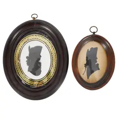 Profile Silhouette Portrait Of An Officer by John Miers, oil, offered Jun 2026