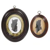 Profile Silhouette Portrait Of An Officer by John Miers, oil, offered Jun 2026