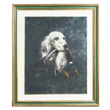 Hunting dog and duck Dog portrait framedSigned on left Oil on canvas Dimensions:75.5cm high x 62cm wide by Tito Corbella, Oil on canvas, offered Jun 2026