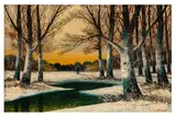 Hunter in a Wooded Winter Landscape by J Vernier, oil on canvas, offered Jun 2026
