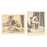 Vanity and Superstition and Young Jewess by Harold Williamson, pencil, sold Jun 2026