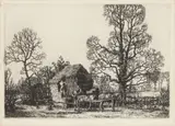 The Field Corner 1929 signed and numbered 10/40 in pencil etching on wove framed ARR Dimensions:plate 11 x 16.2cm by Stanley Roy Badmin, pencil, sold Jun 2026