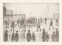 The Football Match by L. S. Lowry, pencil, sold Jun 2026