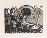 Alas said Sir Gawain you have mischiefed me by Edward Bawden, pencil, sold Jun 2026