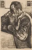Self Portrait 1953 by John Bratby, pencil, offered Jun 2026